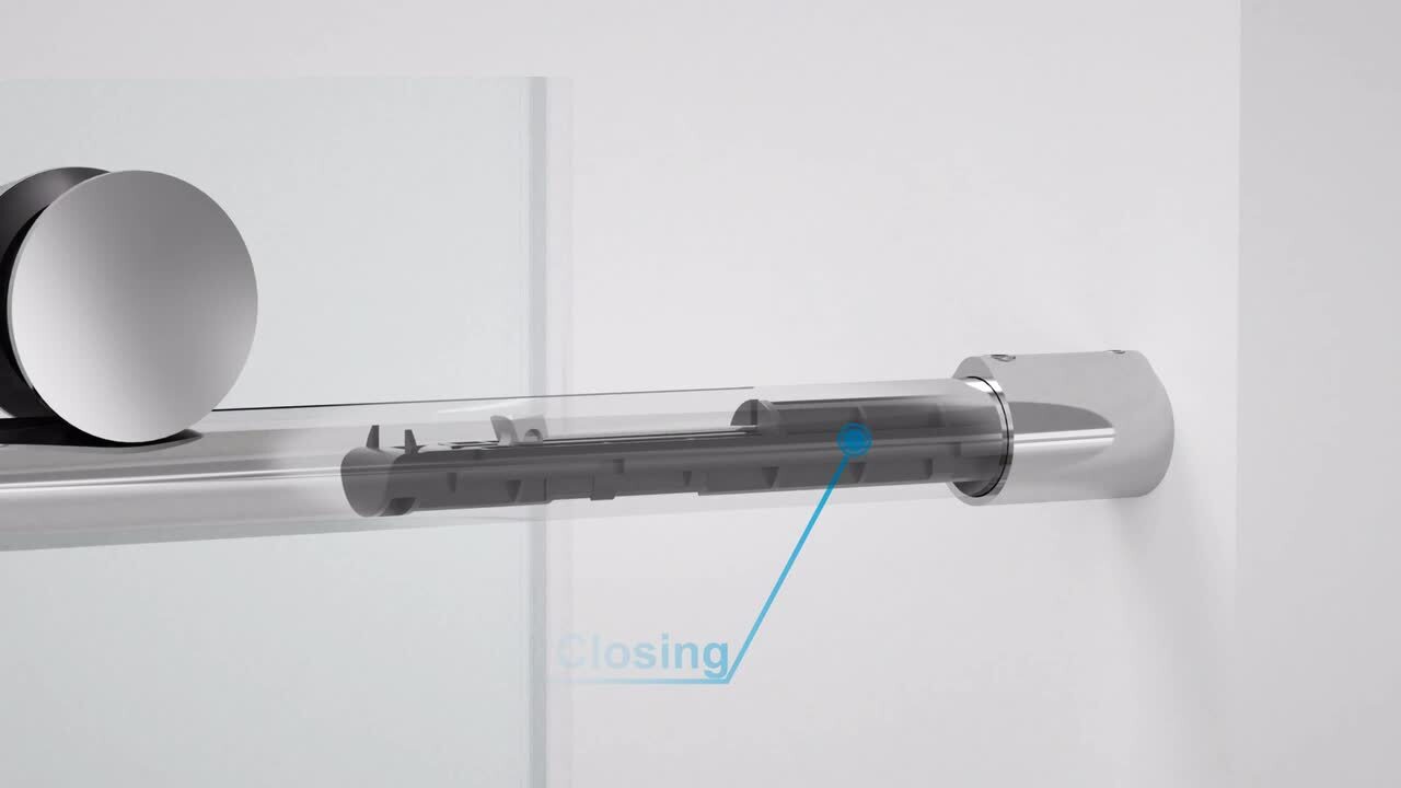 ANZZI Mountain 60 in. Reversible Frameless Sliding Deco-Glass