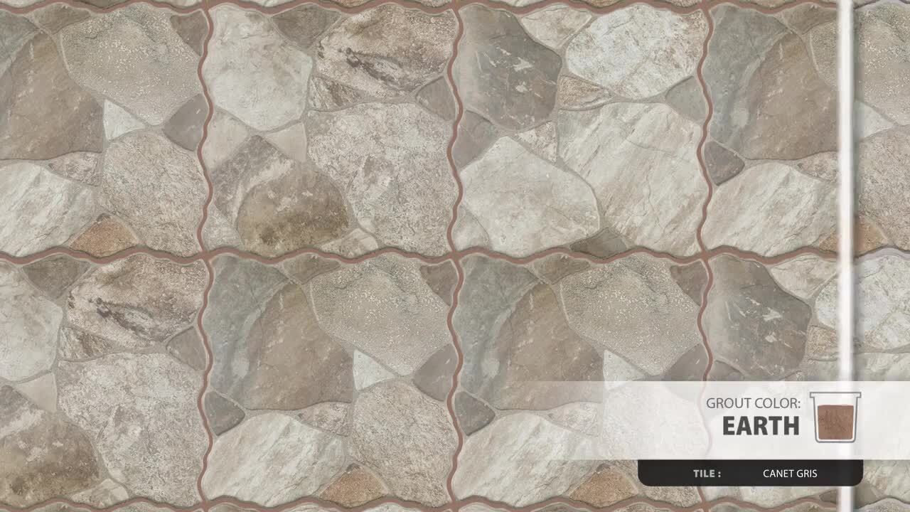 Merola Tile Canet Gris 17 in. x 17 in. Porcelain Floor and Wall