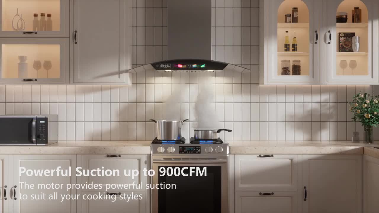 BRANO 30 in 900 CFM Ducted Wall Mount Range Hood in Stainless 