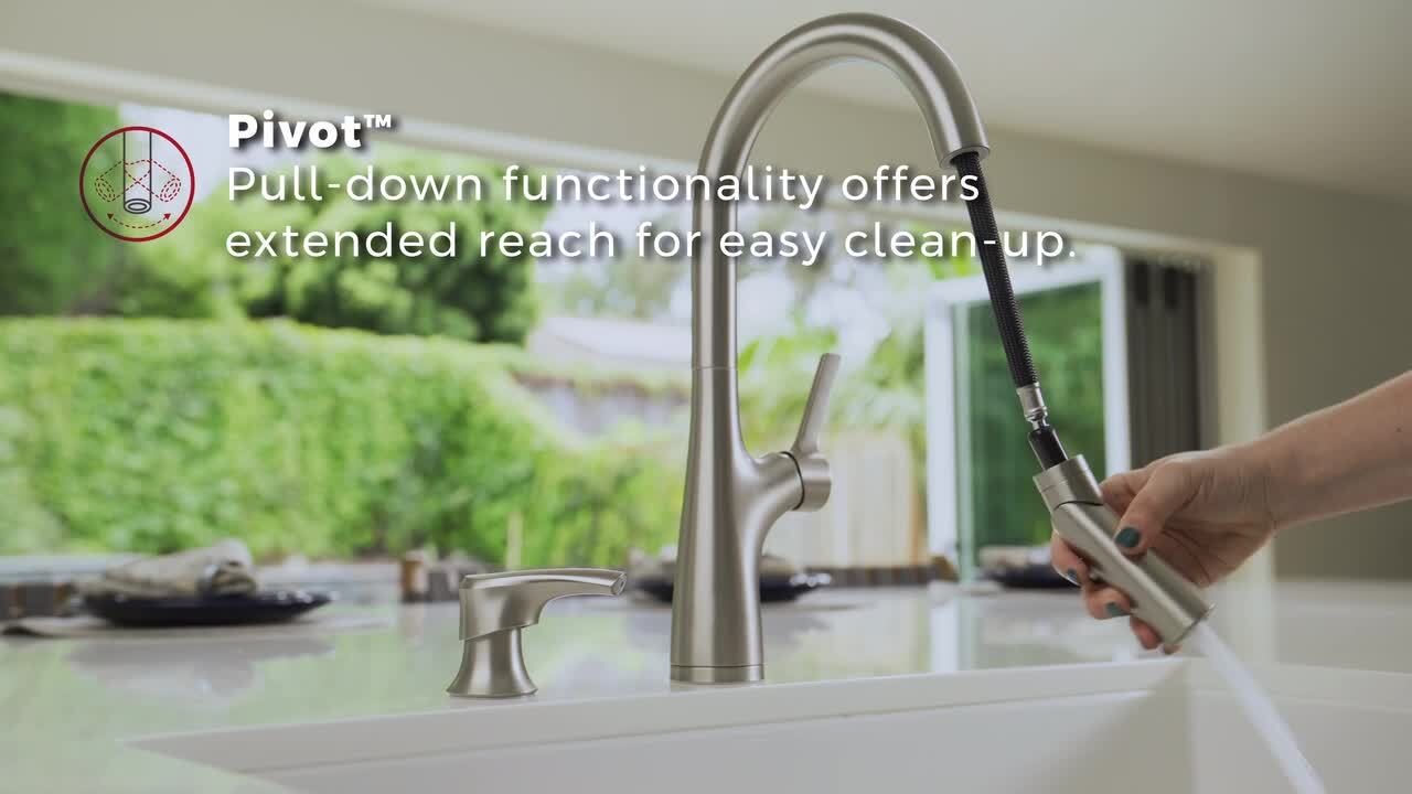Pfister Exemplar Single Handle Pull Down Sprayer Kitchen Faucet in