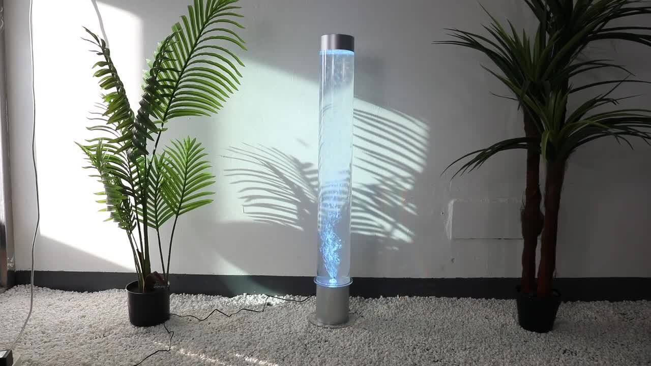 Watnature Acrylic LED Bubble Tube Floor Lamp - 3.4ft Fake Fish Tank Bubble  Light with Remote Ctrl for Home Decor(Fake Fish Includ) B_YKL-Y2202 - The  Home Depot