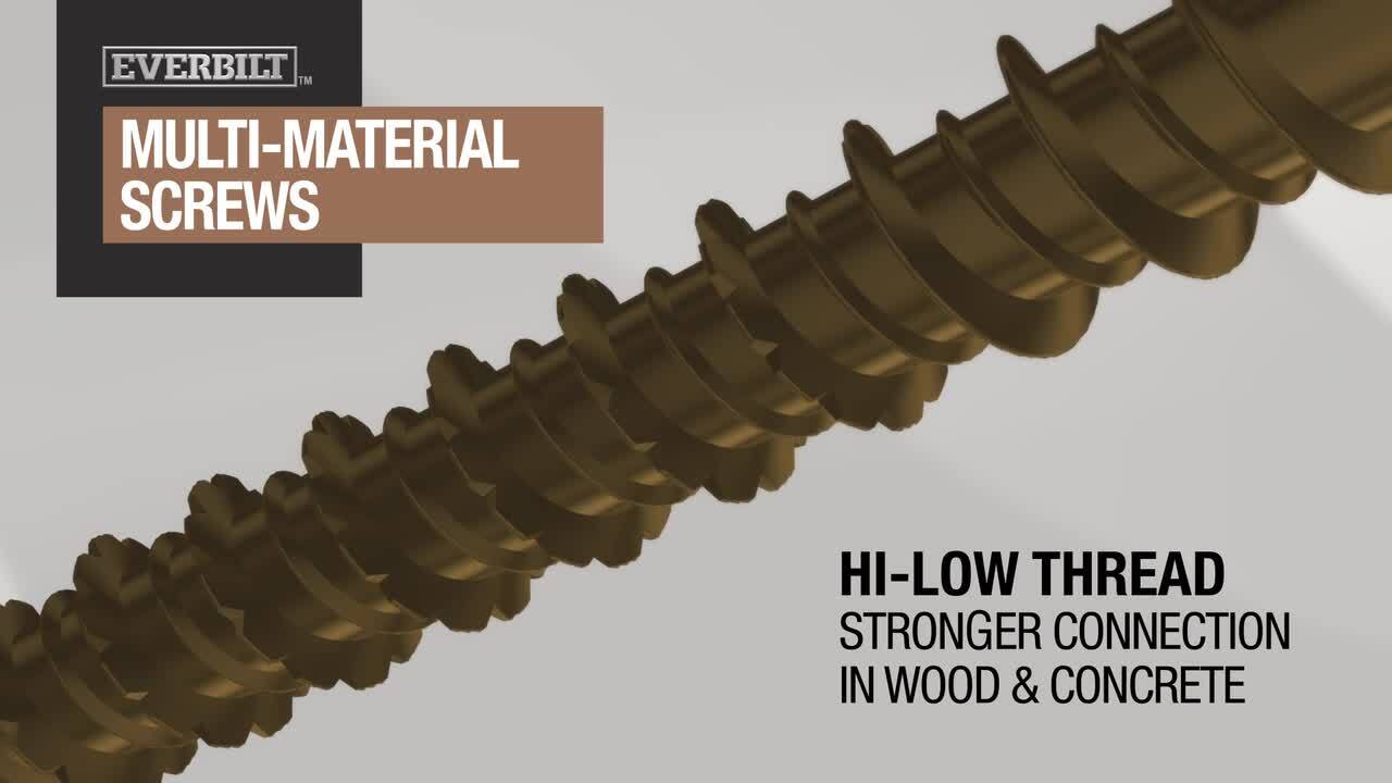 Outdoor Accents 0.250 in. x 2 in. T40 6-Lobe, Low Profile Head, Black Structural Wood Screw (50-Pack)