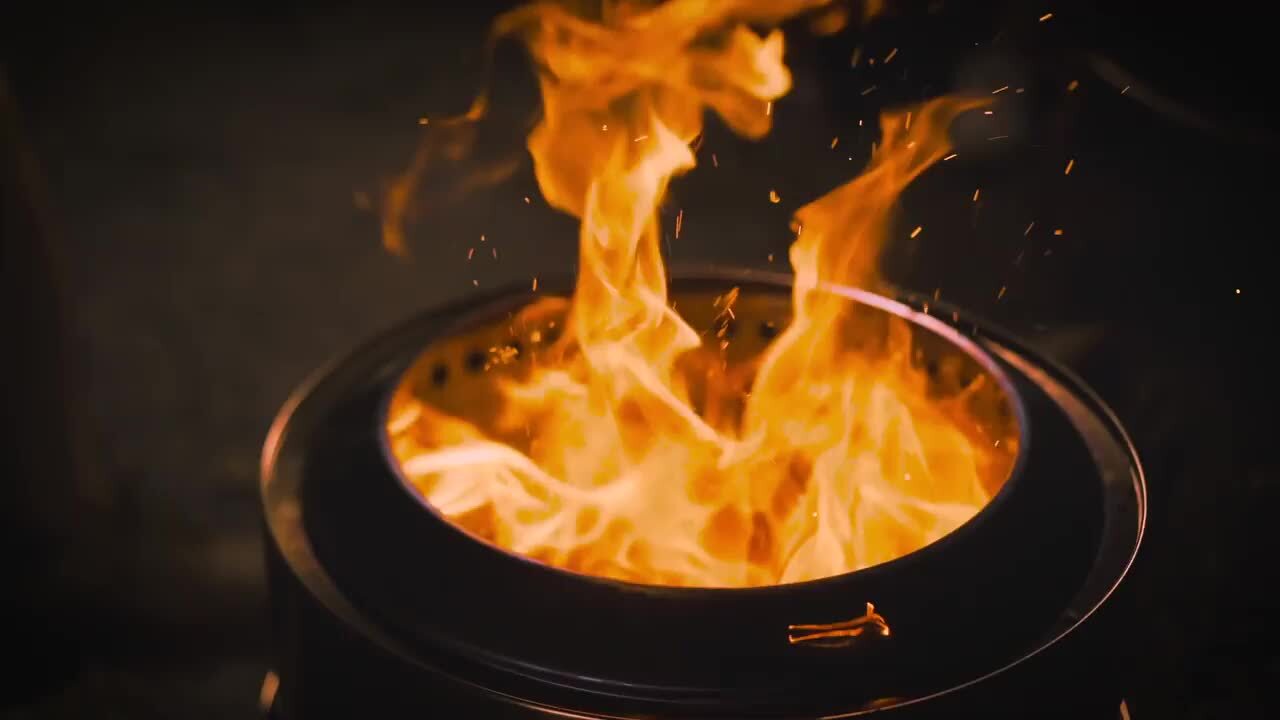 TURBRO 19 in. Smokeless Fire Pit for Outdoor Wood Burning