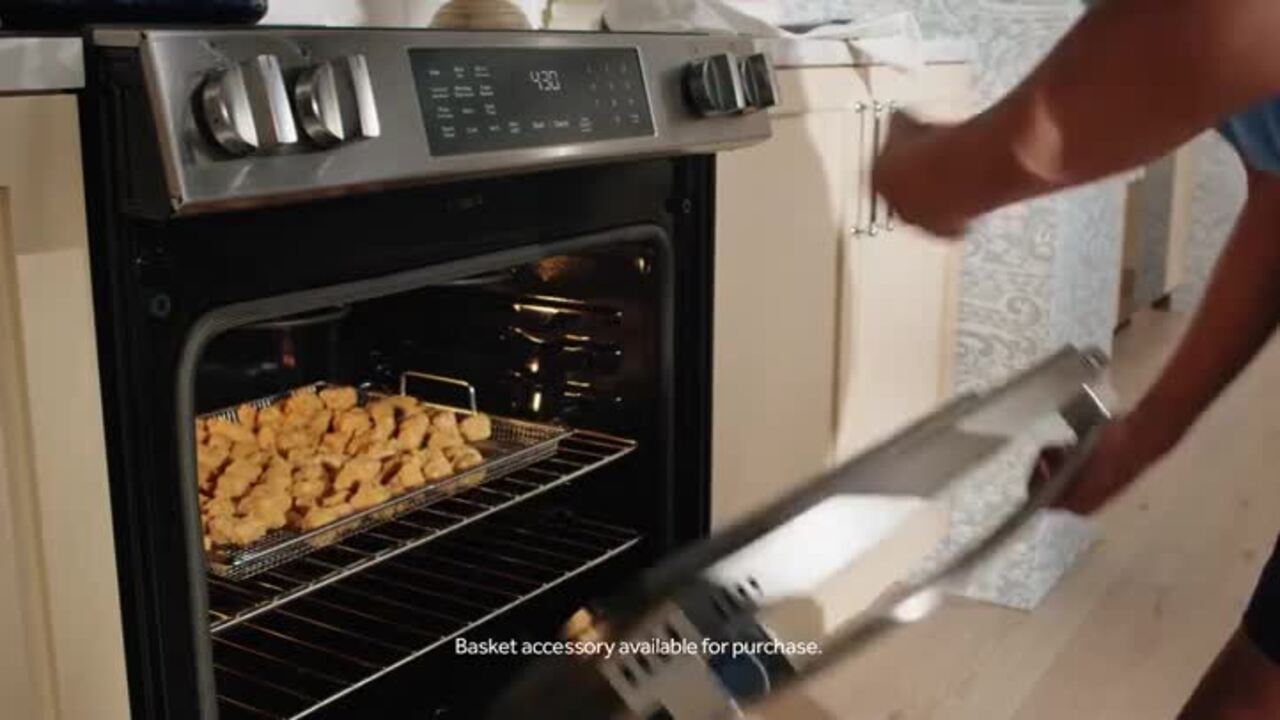 30 in. 5-Burners Smart Free-Standing Gas Convection Range in Stainless with EasyWash Oven Tray And No-Preheat Air Fry