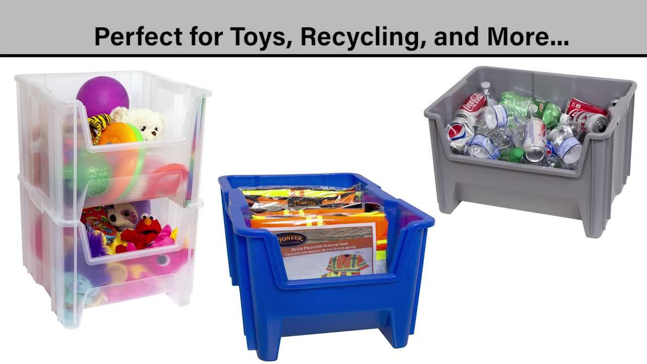 Akro-Mils 13018 Stak-N-Store Stackable Open-Front Plastic Storage