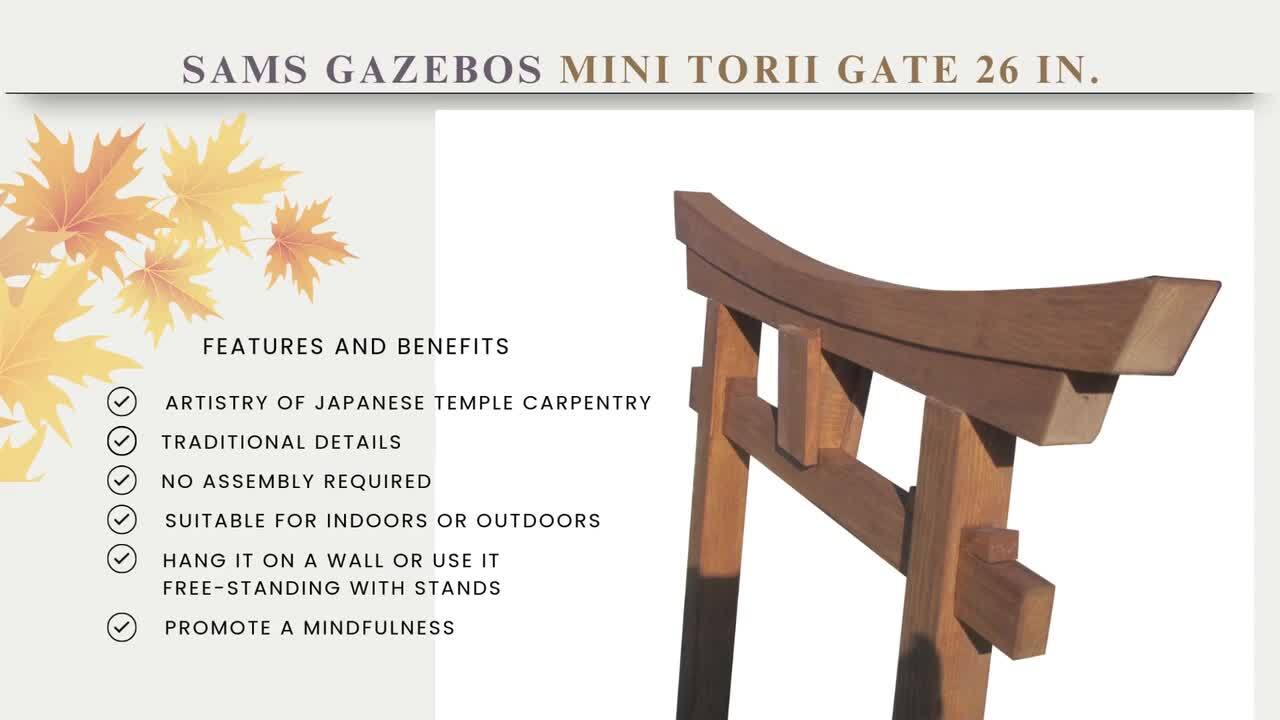 SamsGazebos Miniature Red Japanese Shinto Torii Gate MINI-TORII-R