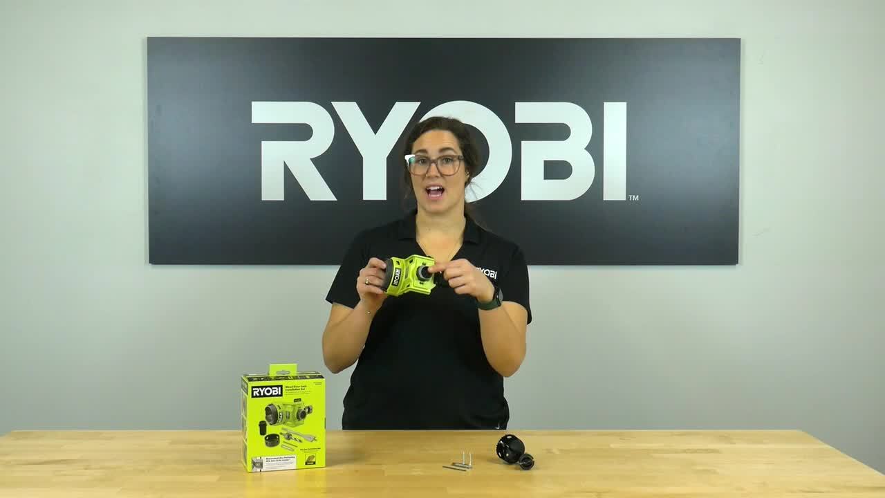 RYOBI Wood Door Lock Installation Kit with Wood Hole Saw, Spade