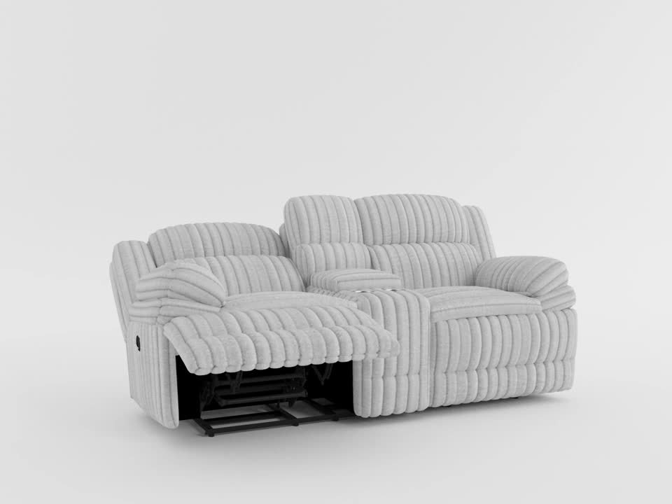 Lazzara Dyersburg 85 in W Black Corduroy 2-Seater Manual Double