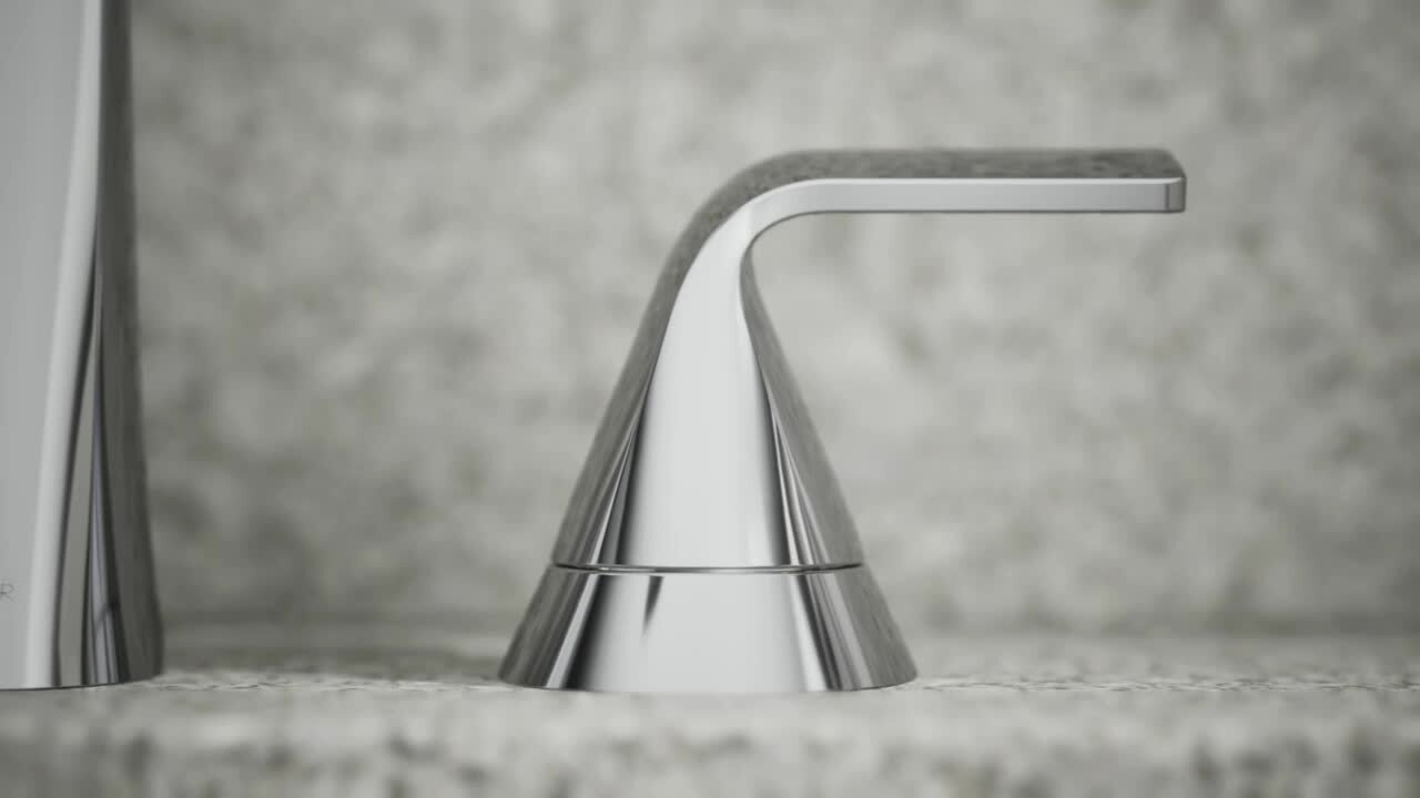 KOHLER Cursiva 8 in. Widespread 2-Handle Bathroom Faucet in