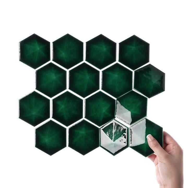 Daltile Artefino Jewel Emerald 11 in. x 12 in. Glossy Porcelain