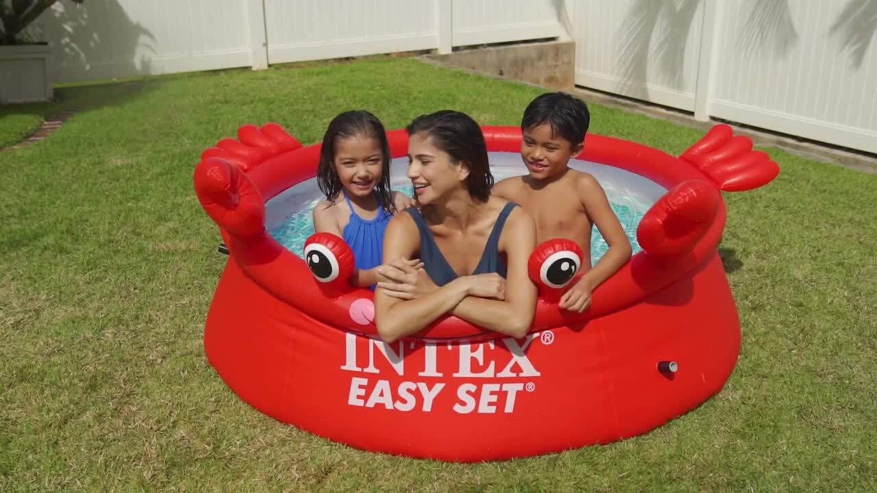 Intex x 20 Round Happy Crab Easy Set Inflatable Ring