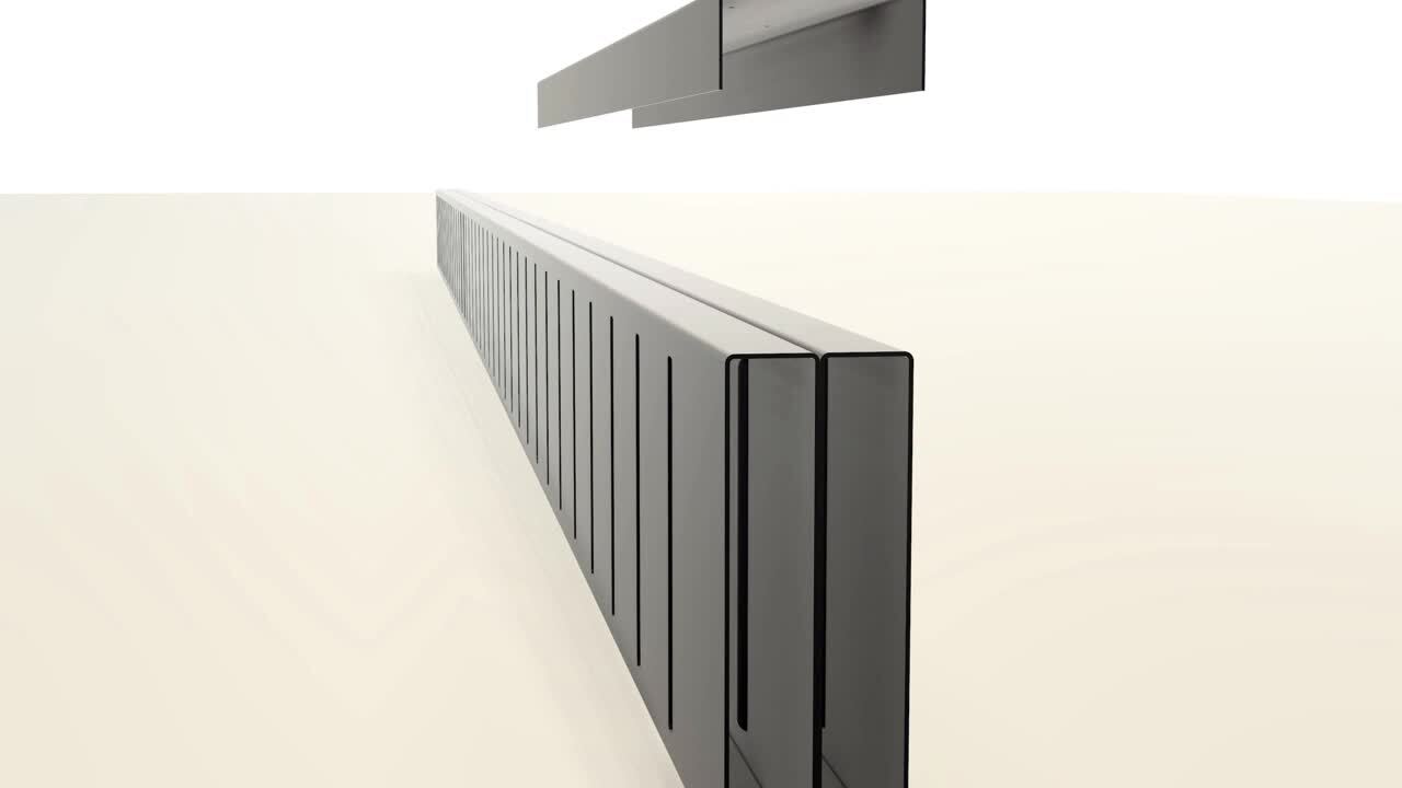 Fortress Building Products 4-ft x 4-in Black Sand Steel Double Beam Track