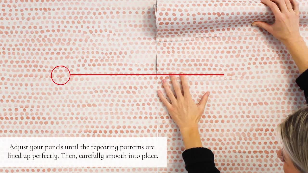 Tempaper Blue Moon Moire Dots Vinyl Peel and Stick Wallpaper Roll
