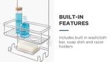 Glacier Bay Over-the-Shower Caddy in Frosted Clear 5890KKHD - The Home Depot