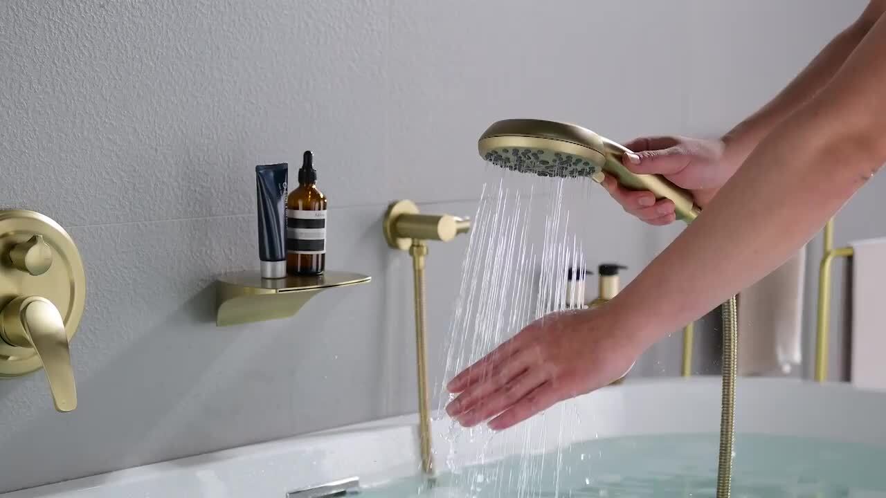 Tempo Series 1-Handle 1-Spray Tub and Shower Faucet in Brushed Nickel (Valve Included)