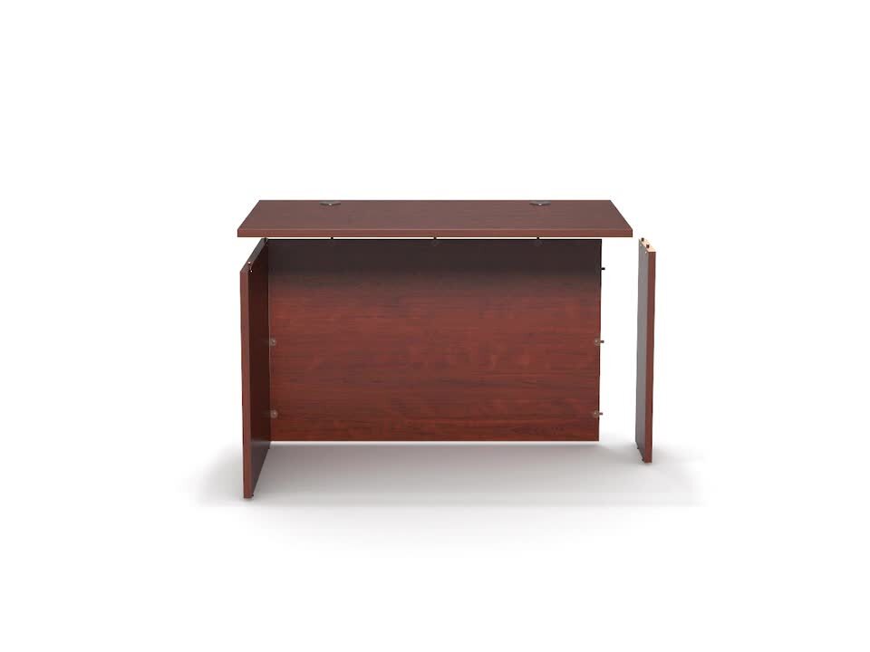 Affirm 47.165 in. Classic Cherry Computer Desk with Melamine Top