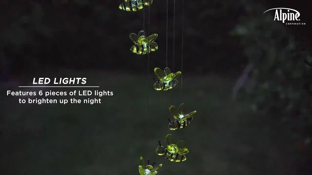Outdoor Color Changing Bright LED Light Solar Power Little bee Mobile Light 