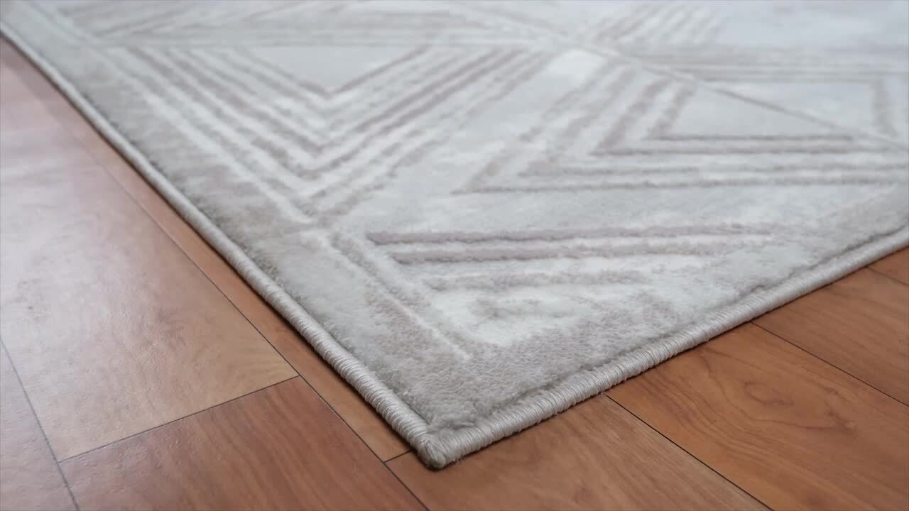 PRIVATE BRAND UNBRANDED Bazaar Zen Cream 8 ft. x 10 ft. Abstract