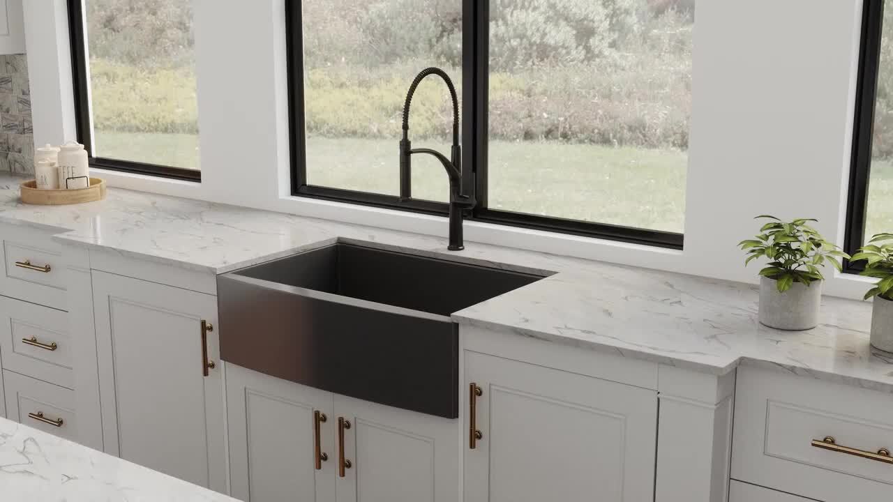 Delux Fireclay 33 in. Single Bowl Farmhouse Kitchen Sink with workstation Delux Fireclay 33 in. Single Bowl Farmhouse Kitchen Sink with workstation