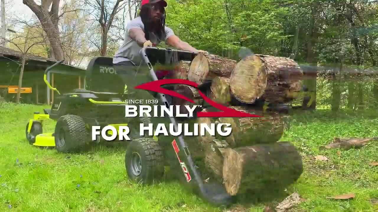 Brinly PRC-24BH 270-Pound Combination Push/Tow Poly Lawn Roller 36-Inch 18 by 24-Inch & Midwest 10036 Aluminum Landscape Rake 