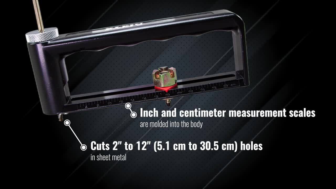 Klein Tools 2 in. to 12 in. Hole Cutter for Duct and Sheet Metal