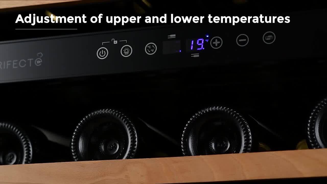 Trifecte 24 in. Dual Zone 46-Bottle Built In Wine Cooler in