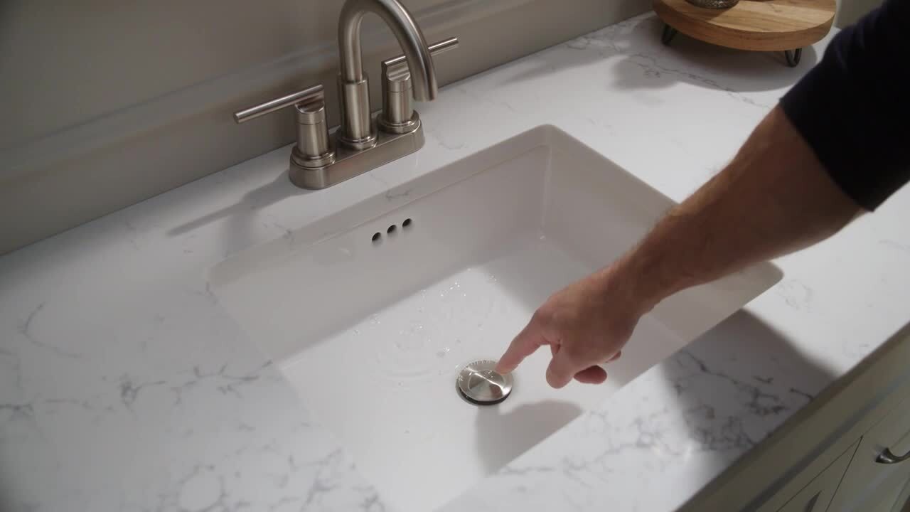 Delta Nicoli J-Spout 4 in. Centerset Double Handle Bathroom Faucet