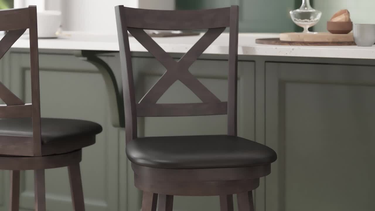 Claire Brown Checkered Boucle Stool – TOV Furniture