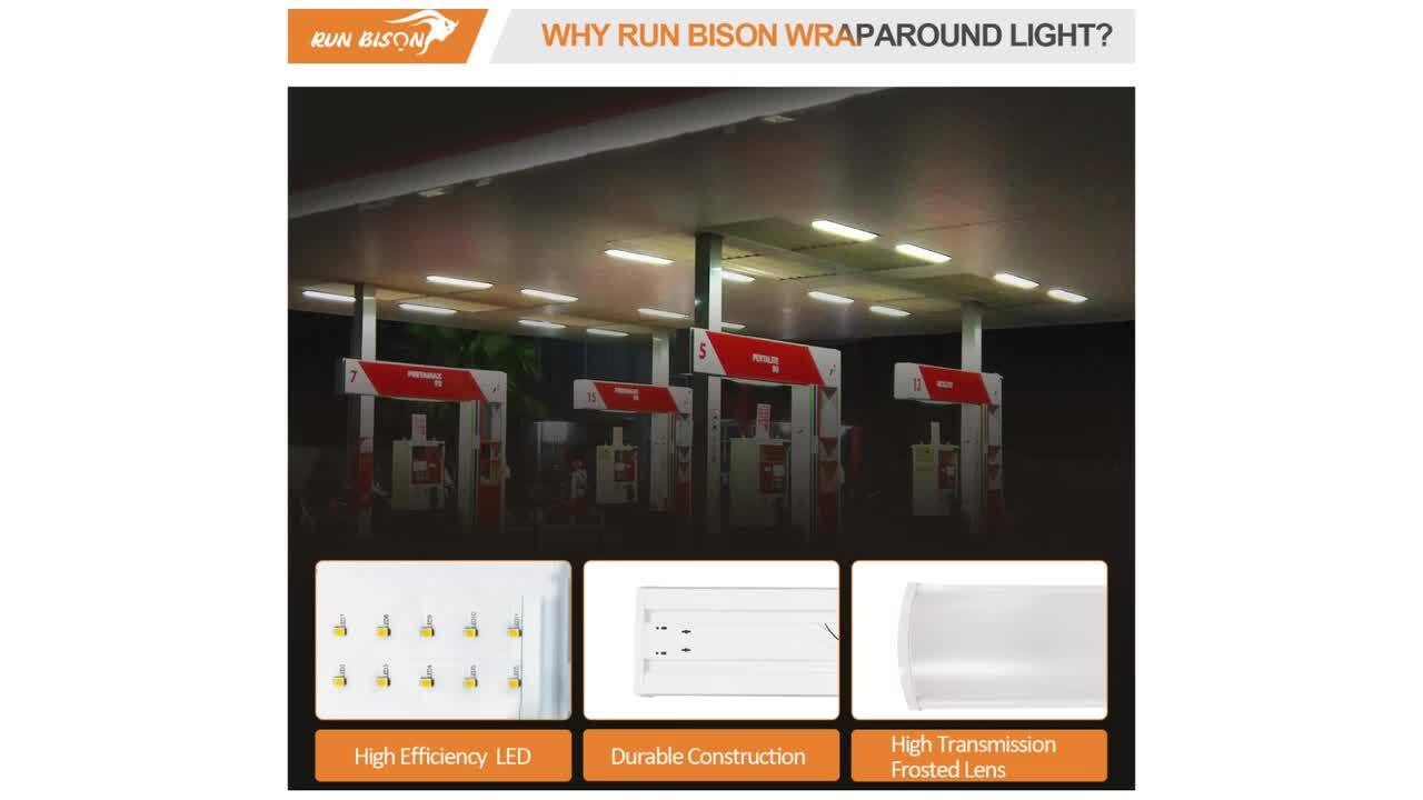 RUN BISON 4-Pack 4ft. 5520 Lumens Integrated LED Wraparound RUN BISON 4-Pack 4ft. 5520 Lumens Integrated LED Wraparound