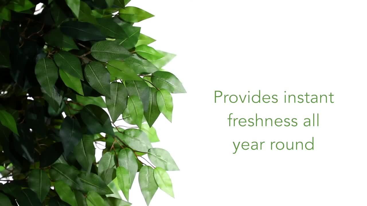 Nearly Natural 5 Ft Super Deluxe Ficus Artificial Tree With 2100 Bendable Branches T1407 The Home Depot