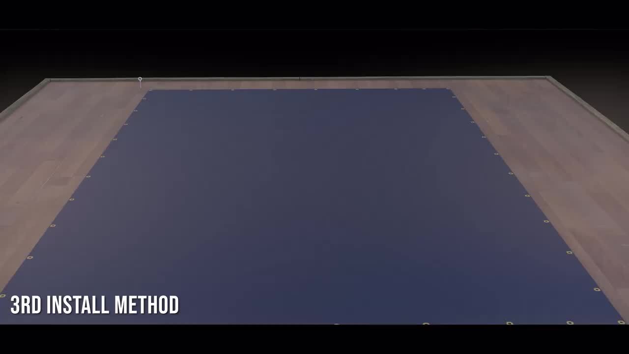 COLOURTREE 20 ft. x 40 ft. Premium Rectangular Navy Blue In Ground Winter Pool Cover with 4 ft. Overlap - Thumbnail 4