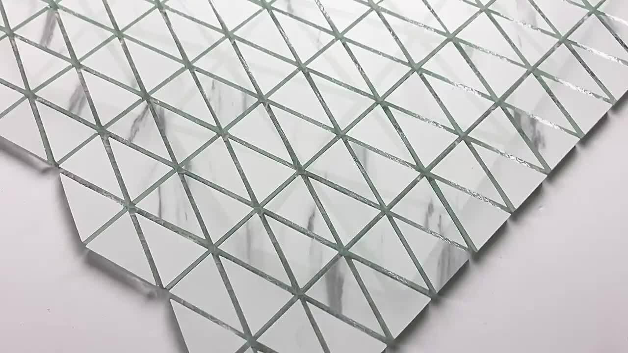Abolos Nature 112-Pack Bianco Carrara White/Matte 3-in x 6-in Matte Glass Marble Look Wall Tile
