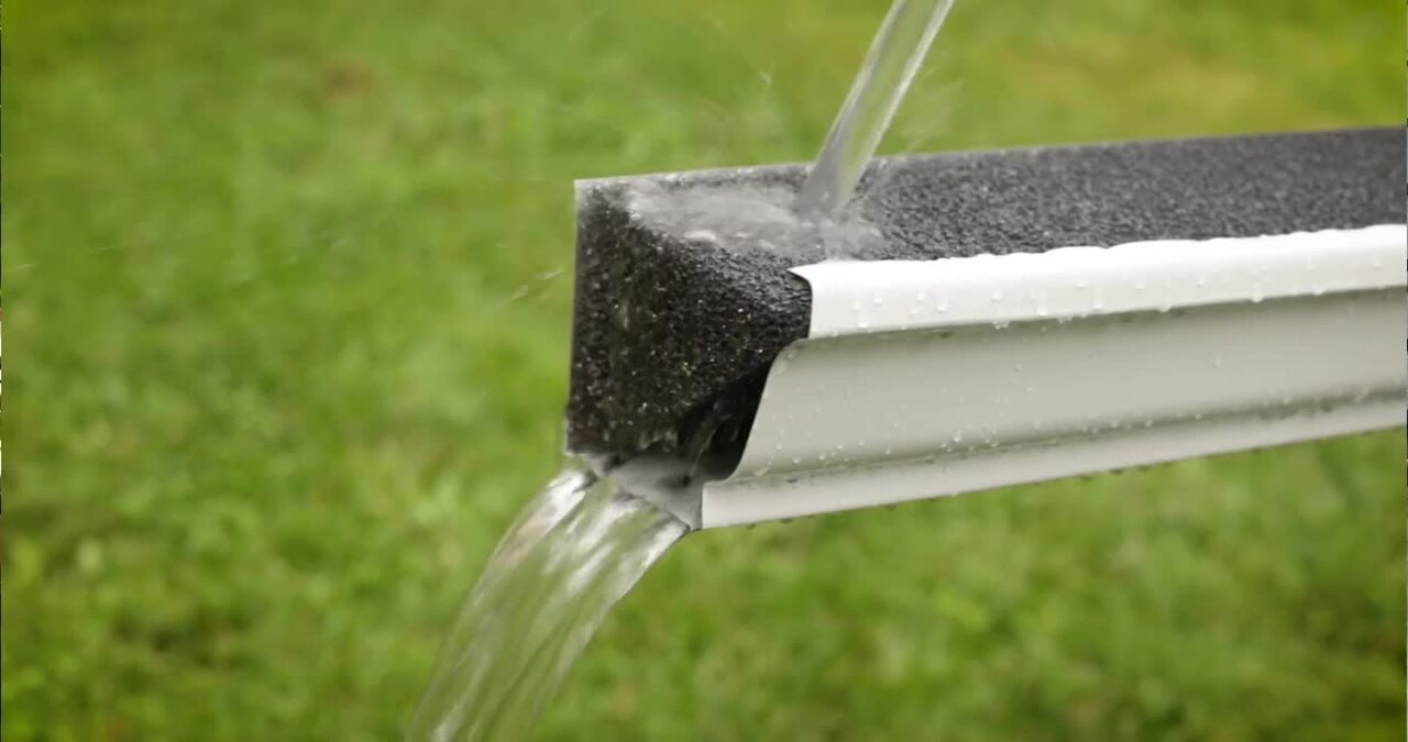 FR 4 ft. Plastic Foam Filter Gutter Guard for 5 in. Half Round (8-Pack) FR 4 ft. Plastic Foam Filter Gutter Guard for 5 in. Half Round (8-Pack)