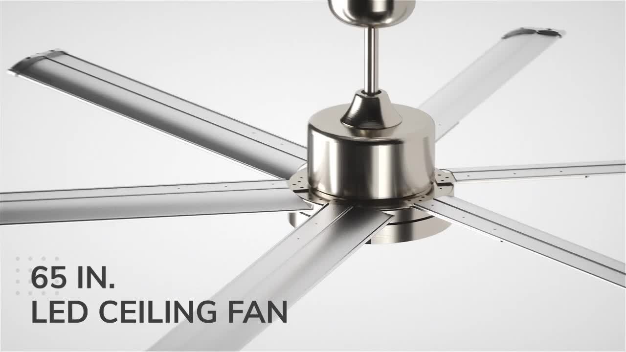 Parrot Uncle 65 in. Integrated LED Indoor Brushed Nickel