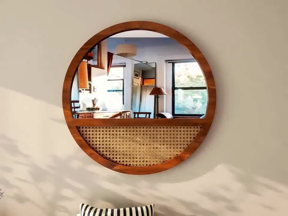 Carved Teak Window Mirror - 19th Century (94 x 120 cm) Carved Teak Window Mirror - 19th Century (94 x 120 cm)