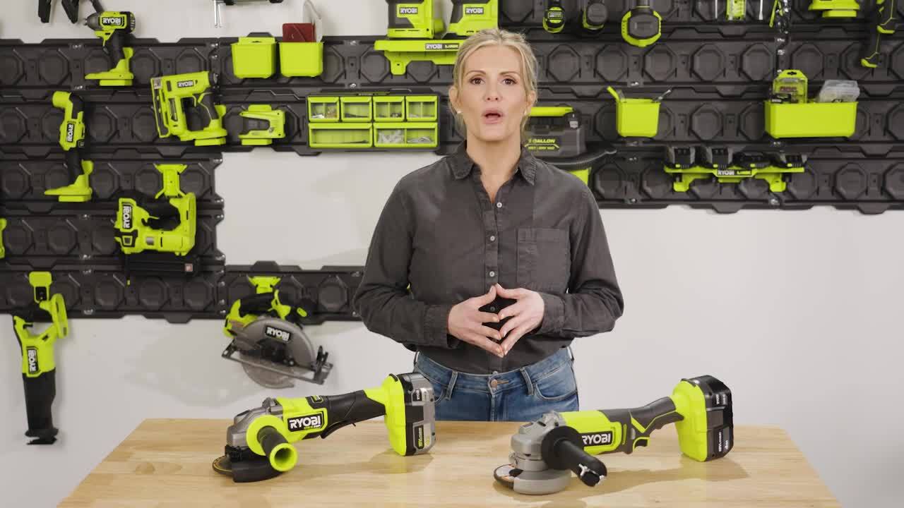 RYOBI - 5.5 Amp Corded 4-1/2 in. Angle Grinder