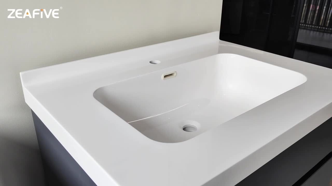 Zeafive Foia 36 in.W x 22 in.D Solid Surface Rectangular Single
