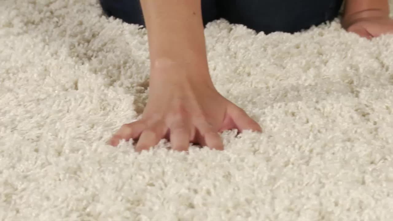 SAFAVIEH California Shag White 9 ft. x 12 ft. Solid Area Rug SG151