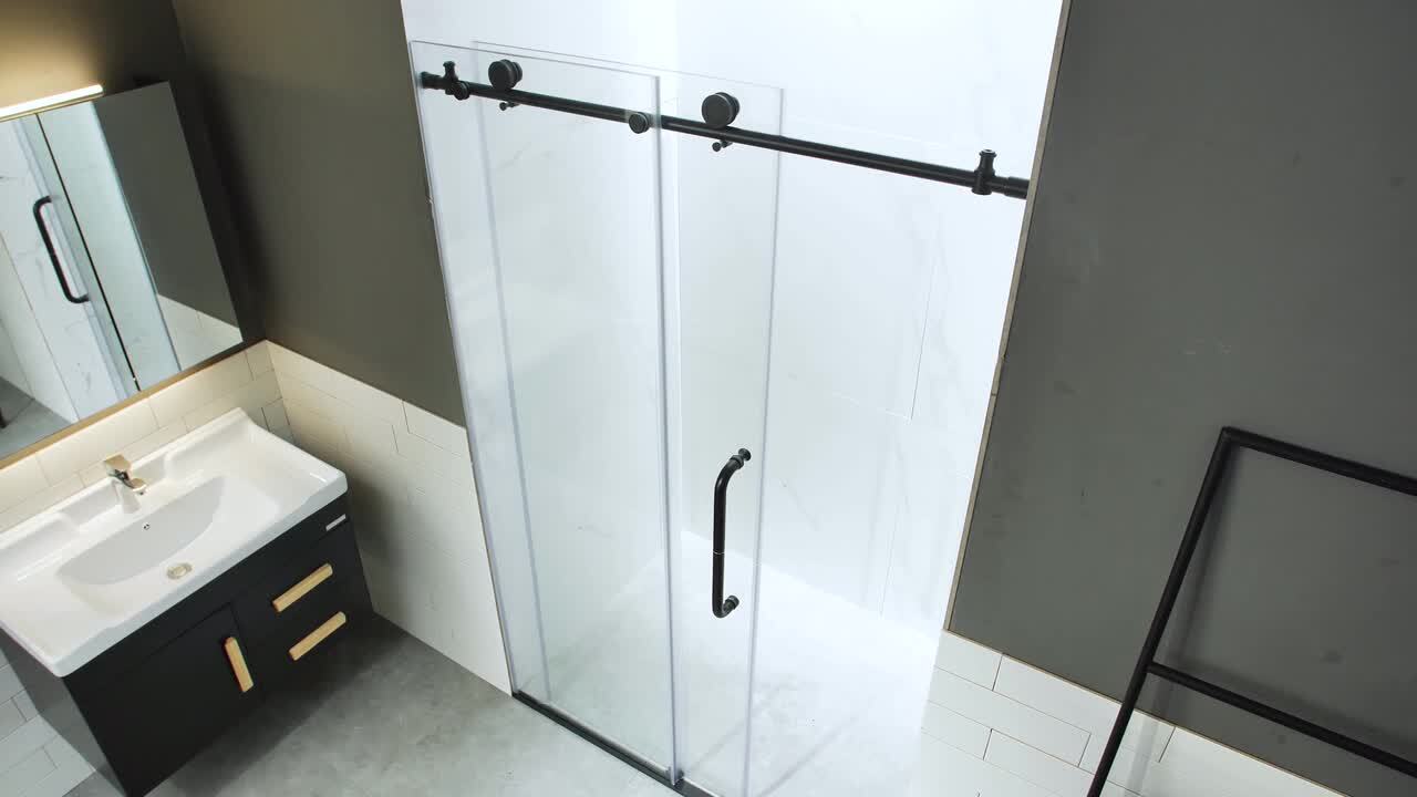ANZZI Leon 48 in. W x 76 in. H Sliding Frameless Shower Door