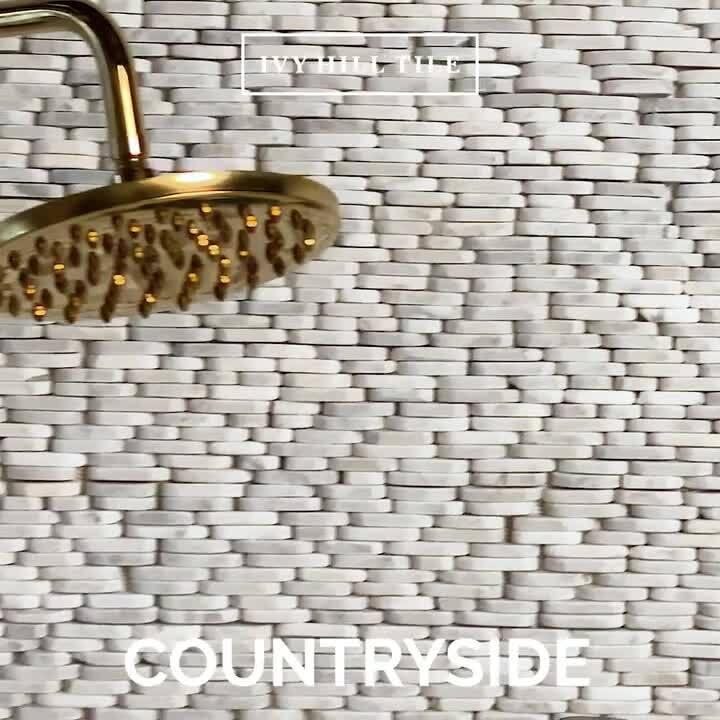 Carrara Circles Micro Mosaic Tile