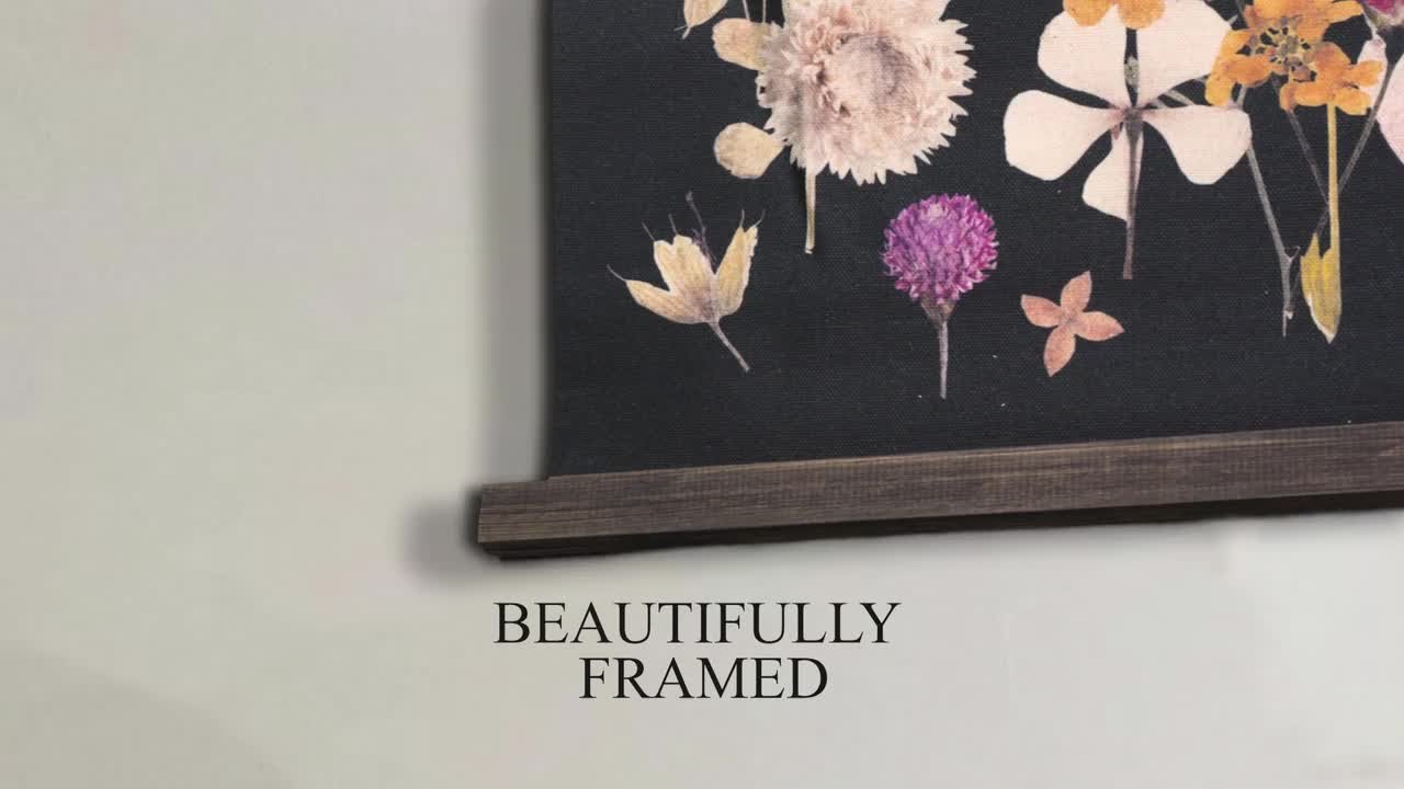 American Art Decor Framed Dried Flowers Tapestry Wall Art