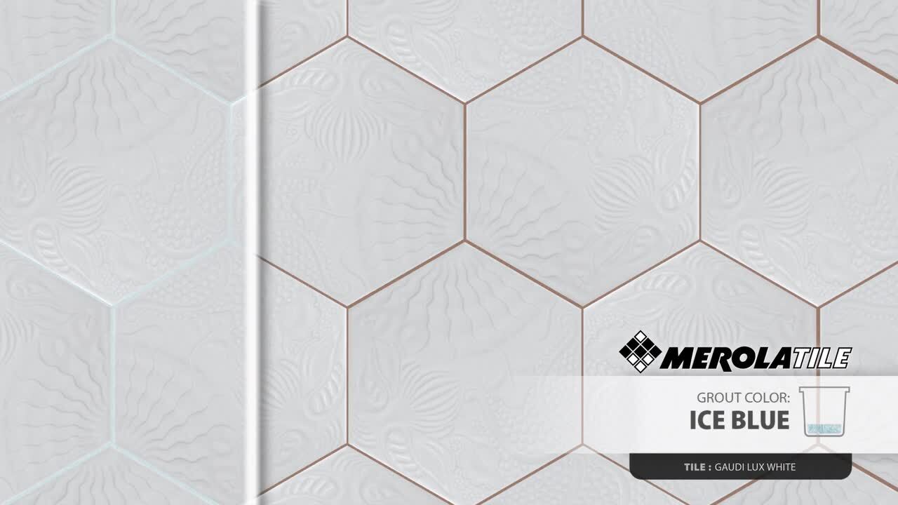 Merola Tile Gaudi Lux Hex White 8-5/8 in. x 9-7/8 in