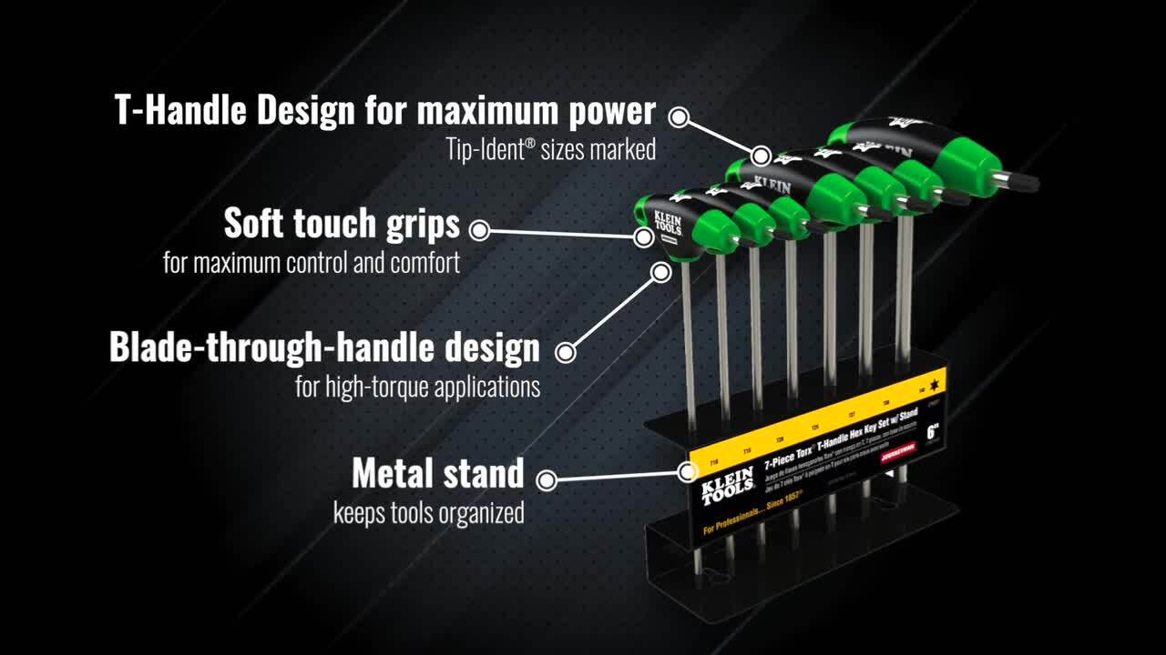 6 in. Journeyman Torx T-Handle Set Stand (7-Piece)