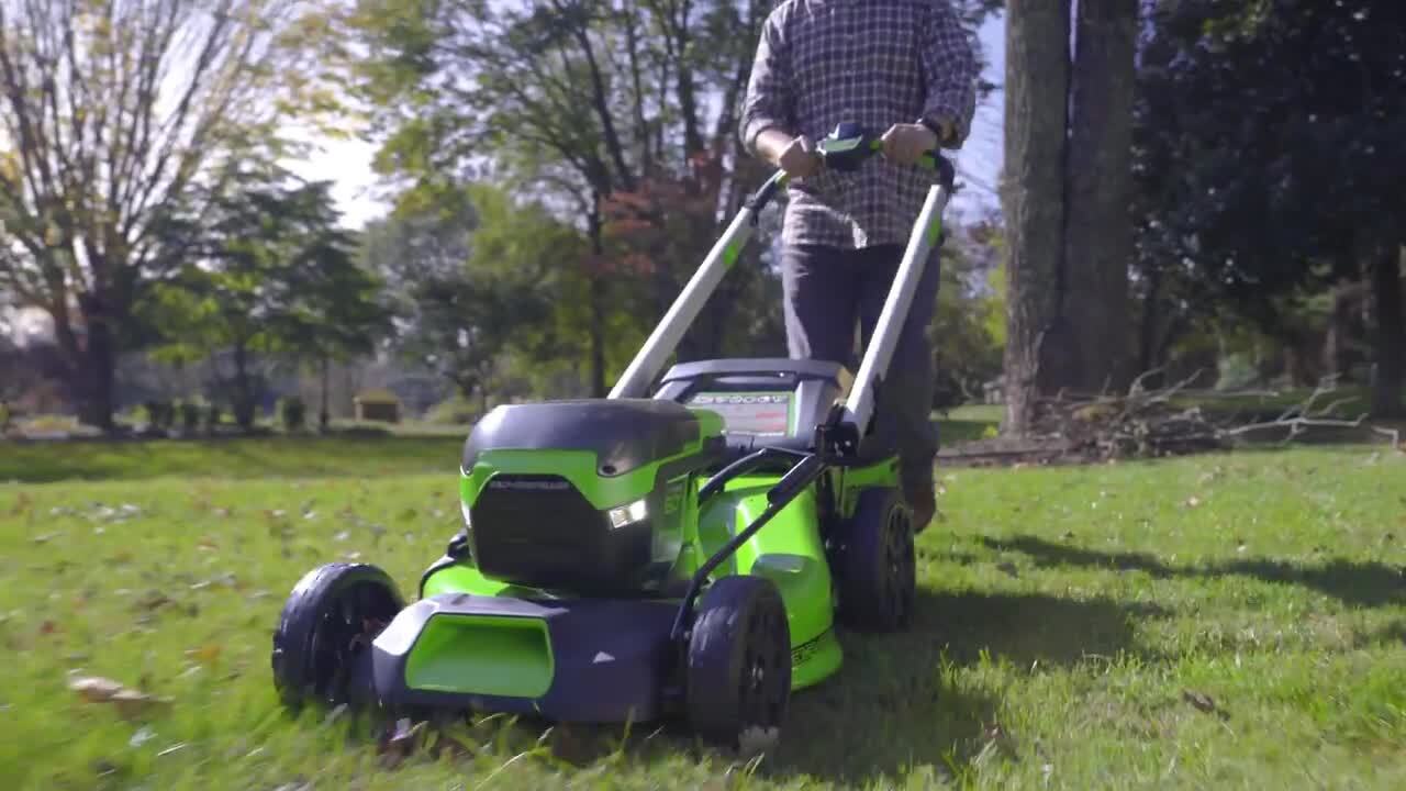 60v greenworks online mower