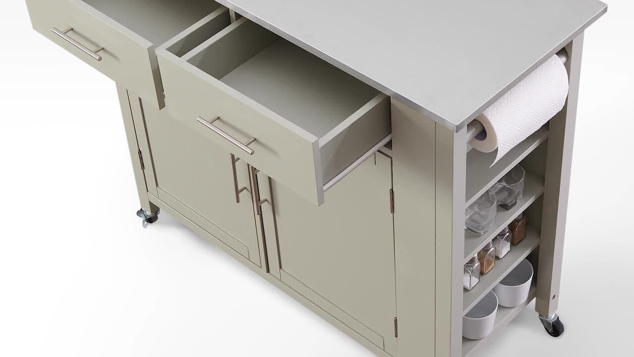 CROSLEY FURNITURE Savannah White Food Pantry (Set of 2) KF33020WH