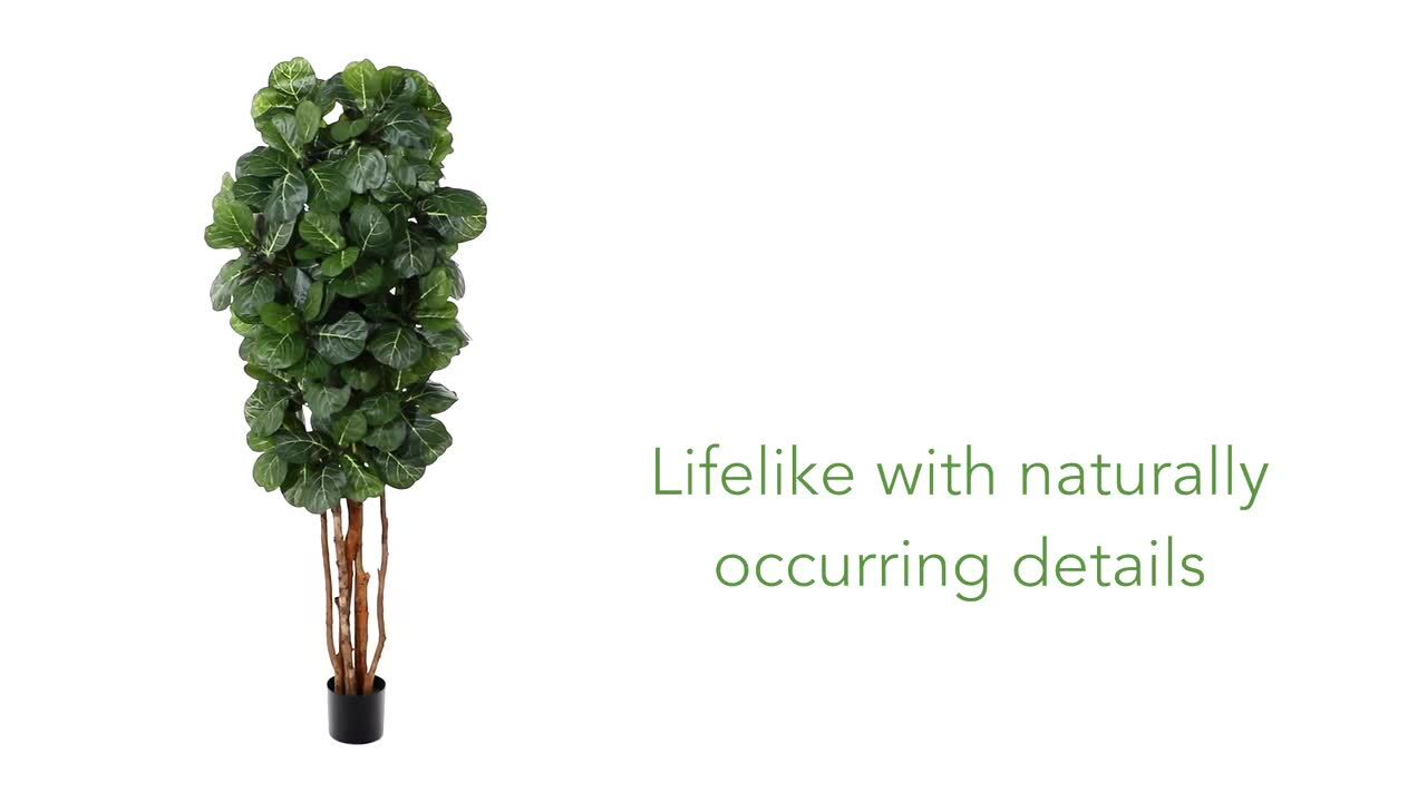 Nearly Natural - 6 ft. Artificial Fiddle Leaf Fig Tree