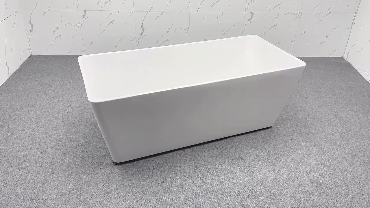 Clermont 59 in. Acrylic Freestanding Flatbottom Bathtub in White Clermont 59 in. Acrylic Freestanding Flatbottom Bathtub in White