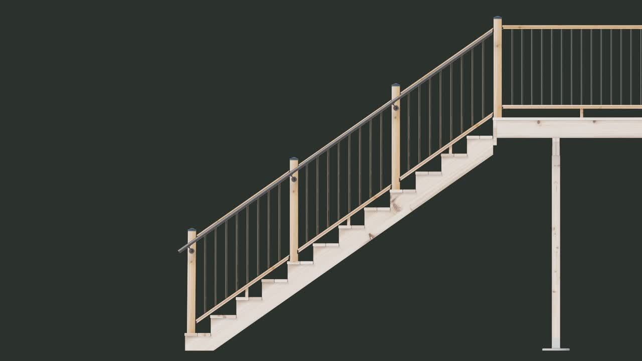 Verona Vinyl Stair Railing Kit - Color Guard Railing