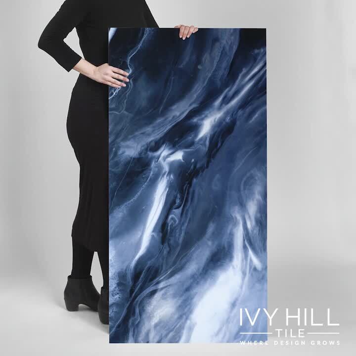 savannah 英　3枚 Ivy Hill Tile Savannah Blue 23.62 in. x 47.24 in. Polished