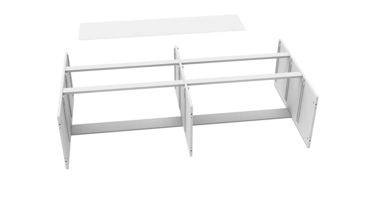 FUFU&GAGA 6-Drawers White Wood Chest of Drawer Accent FUFU&GAGA 6-Drawers White Wood Chest of Drawer Accent
